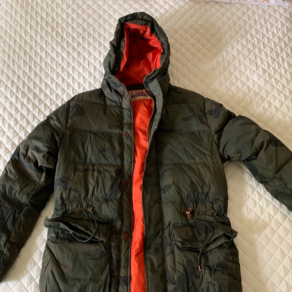 Scotch & Soda men’s Camo trench style parka